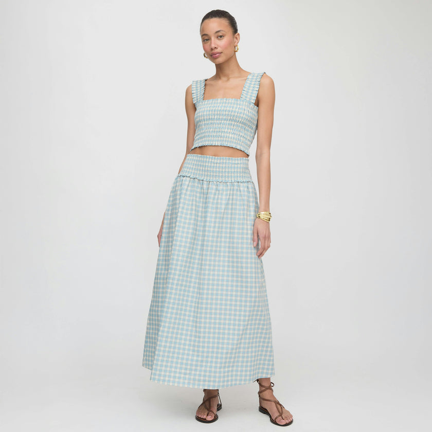 The Azalea Nap Top - Blue/Red Gingham
