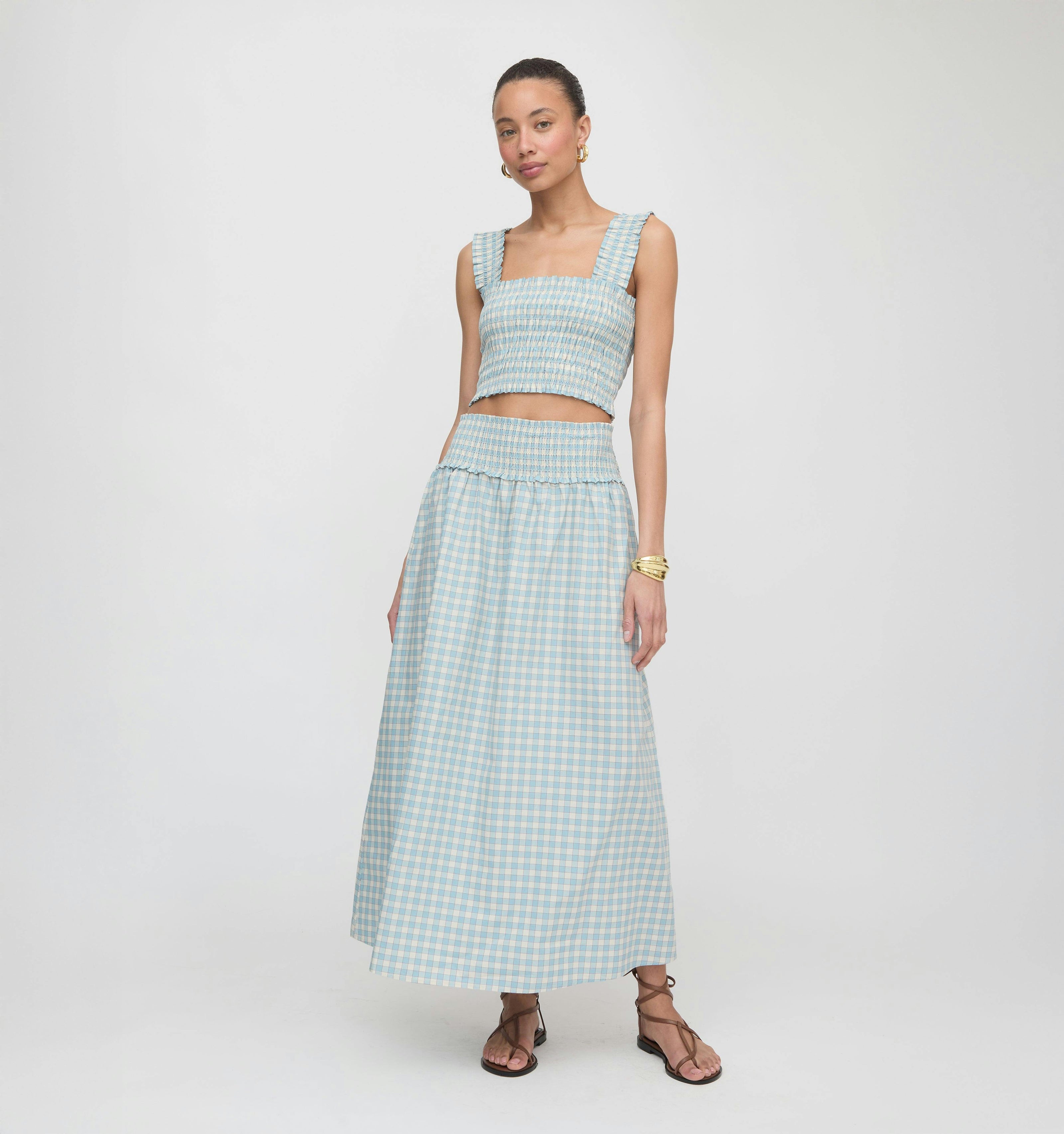 The Azalea Nap Top - Blue/Red Gingham