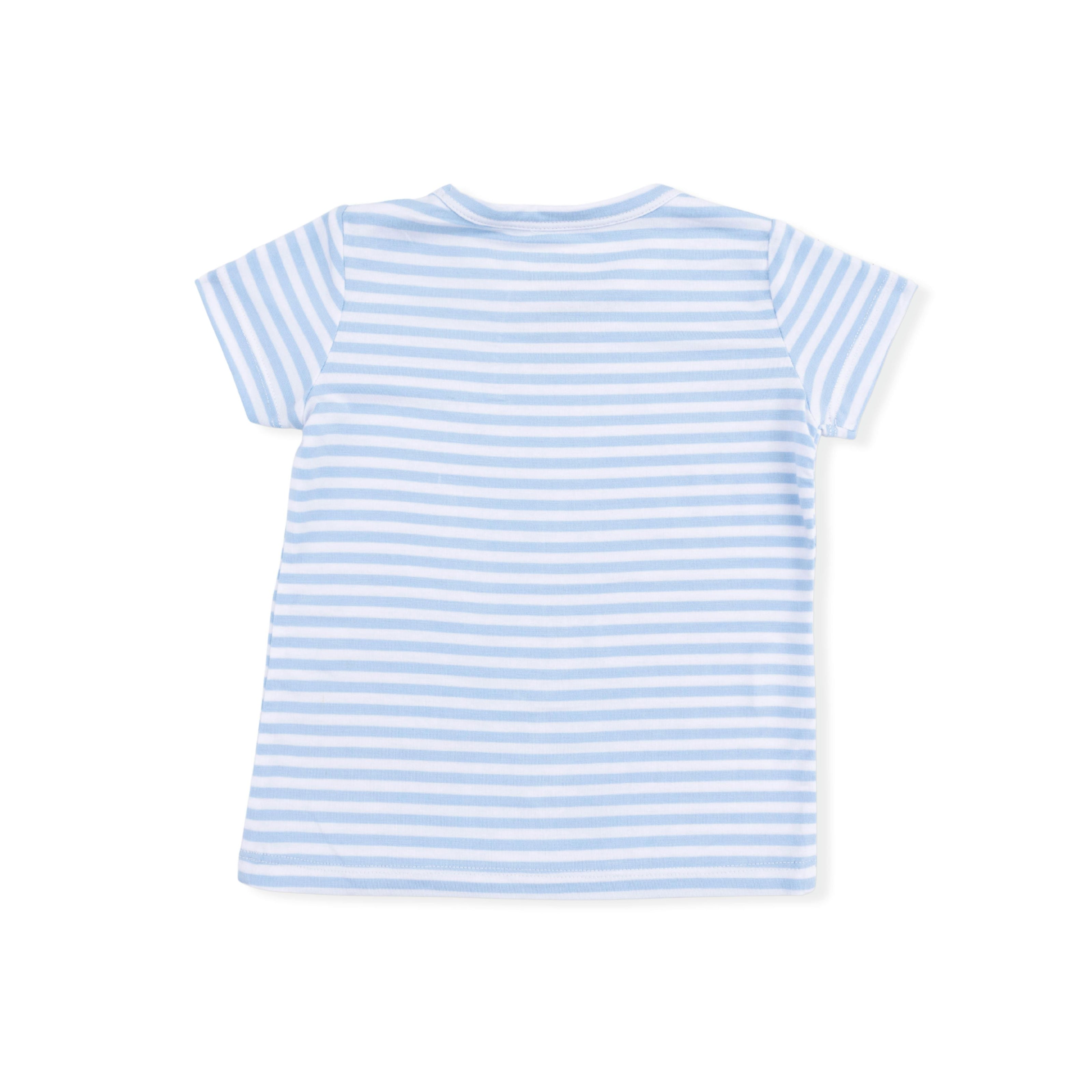 Bubbly Sailboat Stripe - Crew Neck Tee with Cargo Short