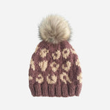 Cheetah Hat - Mauve/Latte