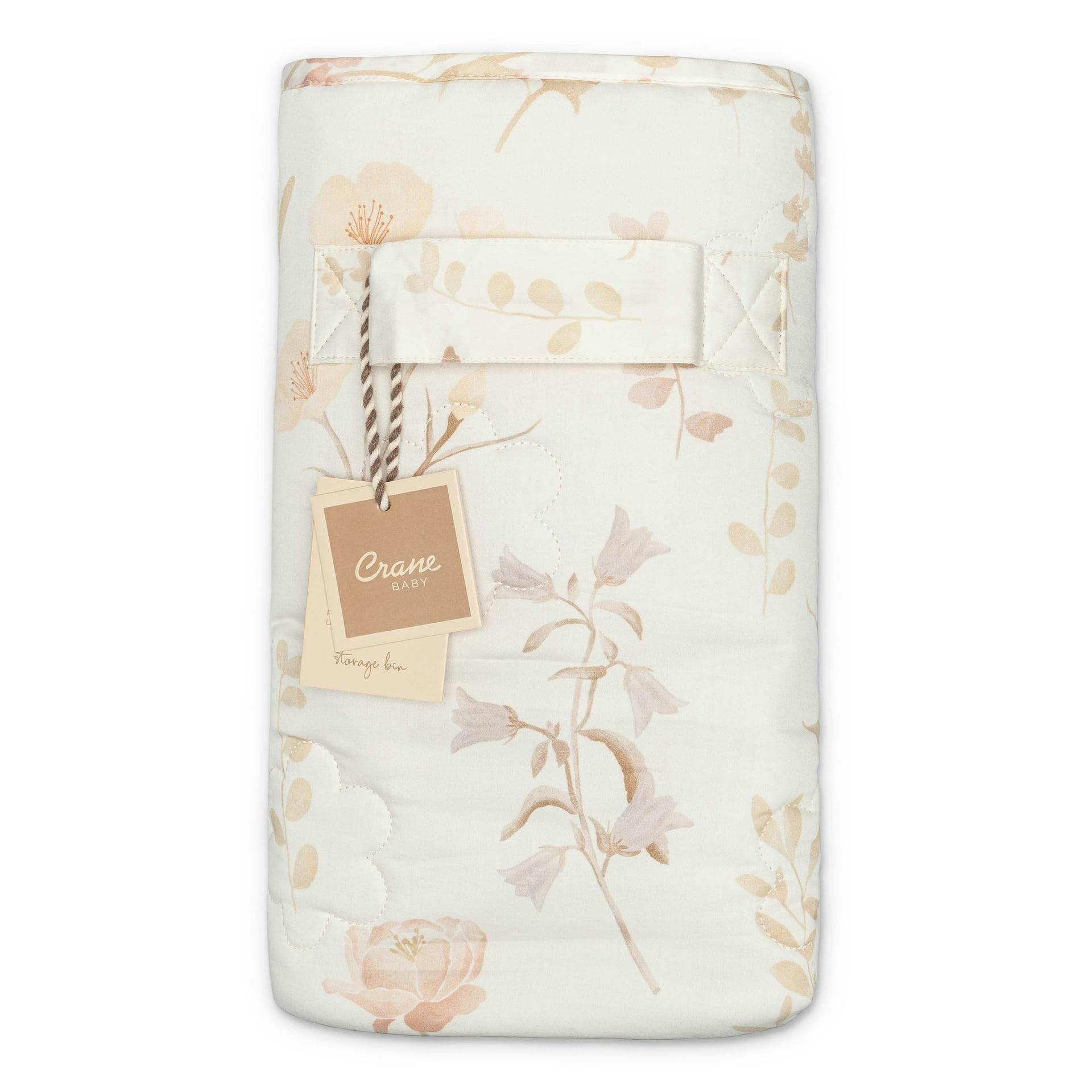 Violet Floral Quilted Storage Bin