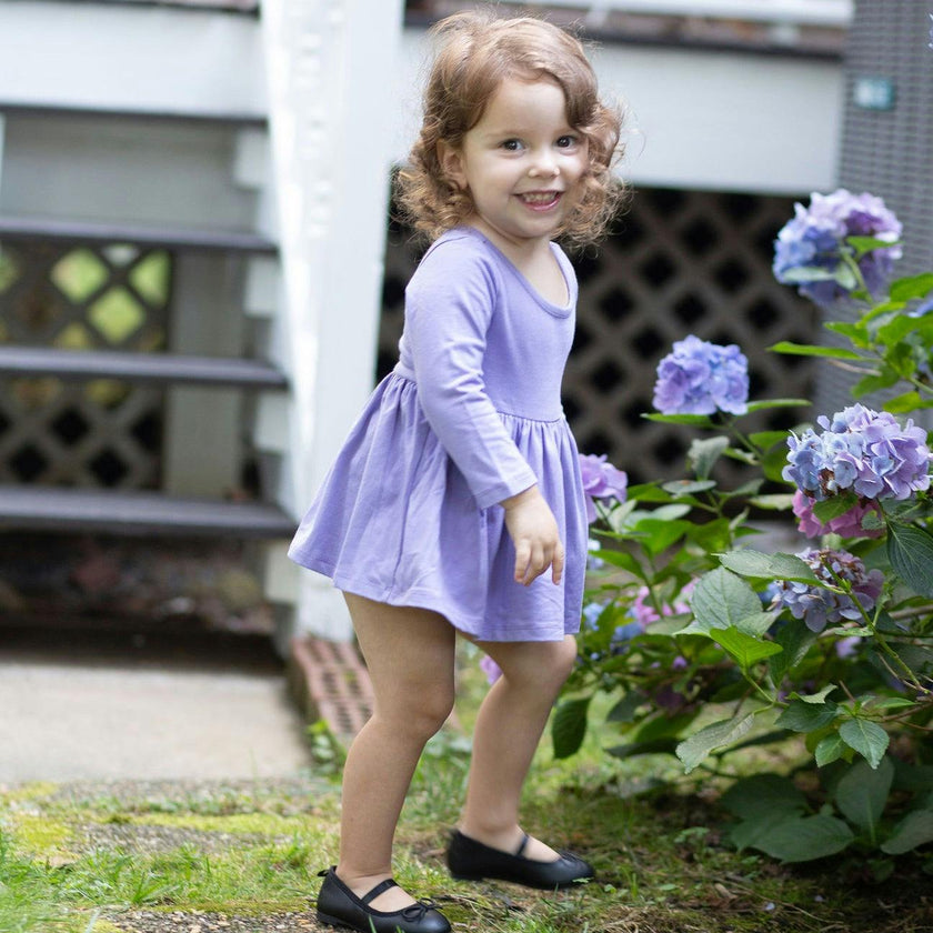 Long Sleeve Bubble Romper in Purple