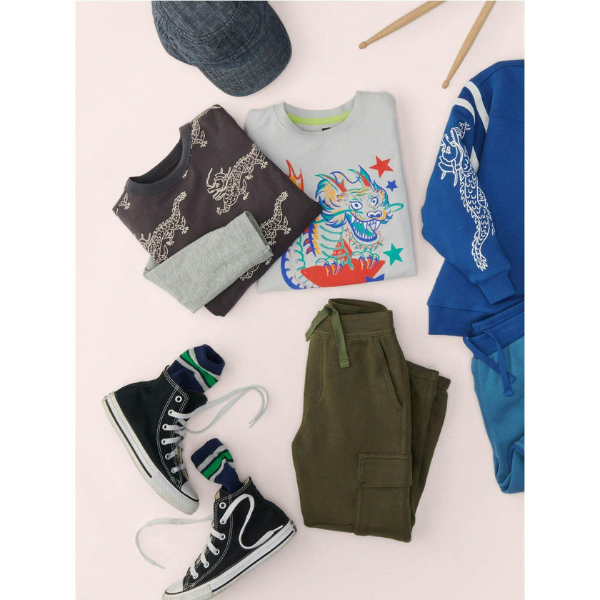 Lucky Graphic Tee, Grey