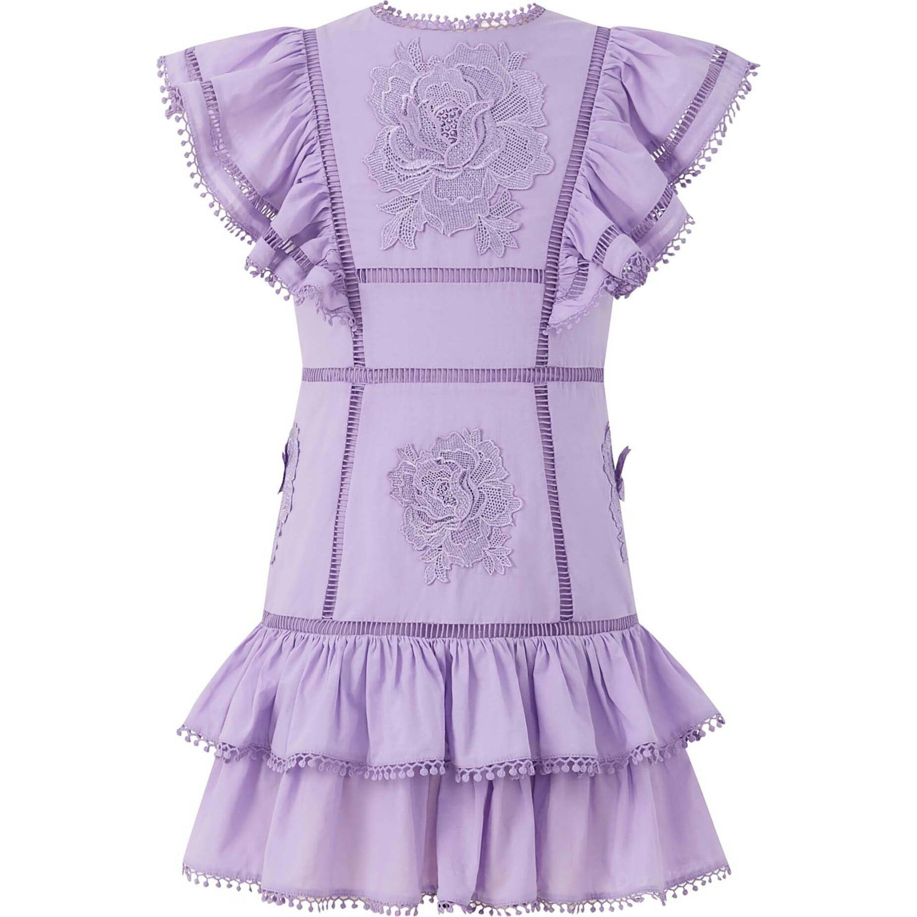 Carloyn Frill Cotton Mini Dress