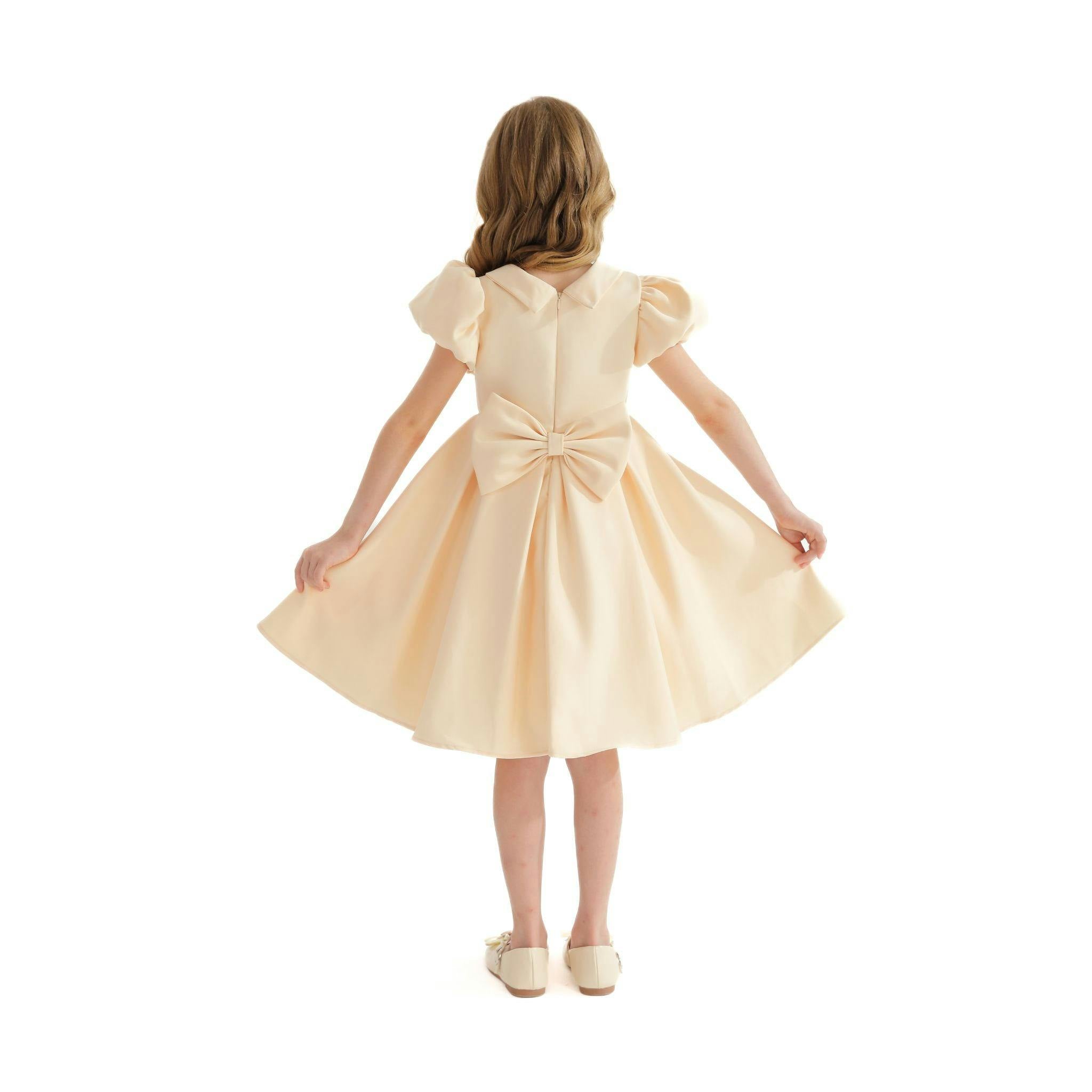 Champagne Barrymore Teacup Button Dress