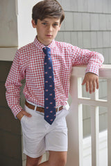 Button Down Shirt - Red Windowpane
