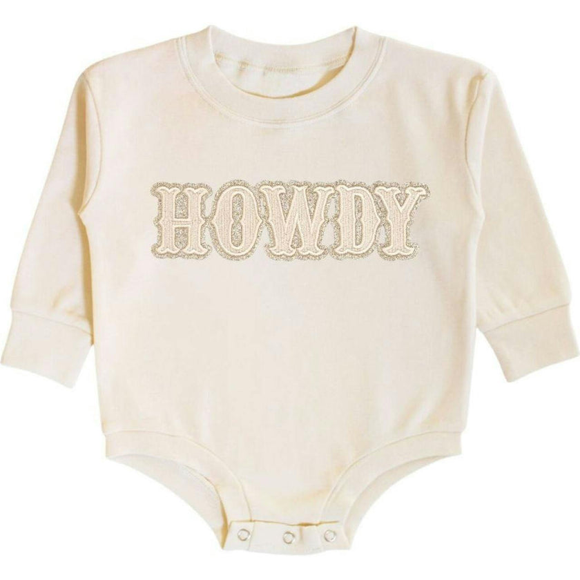 Howdy Patch Long Sleeve Romper