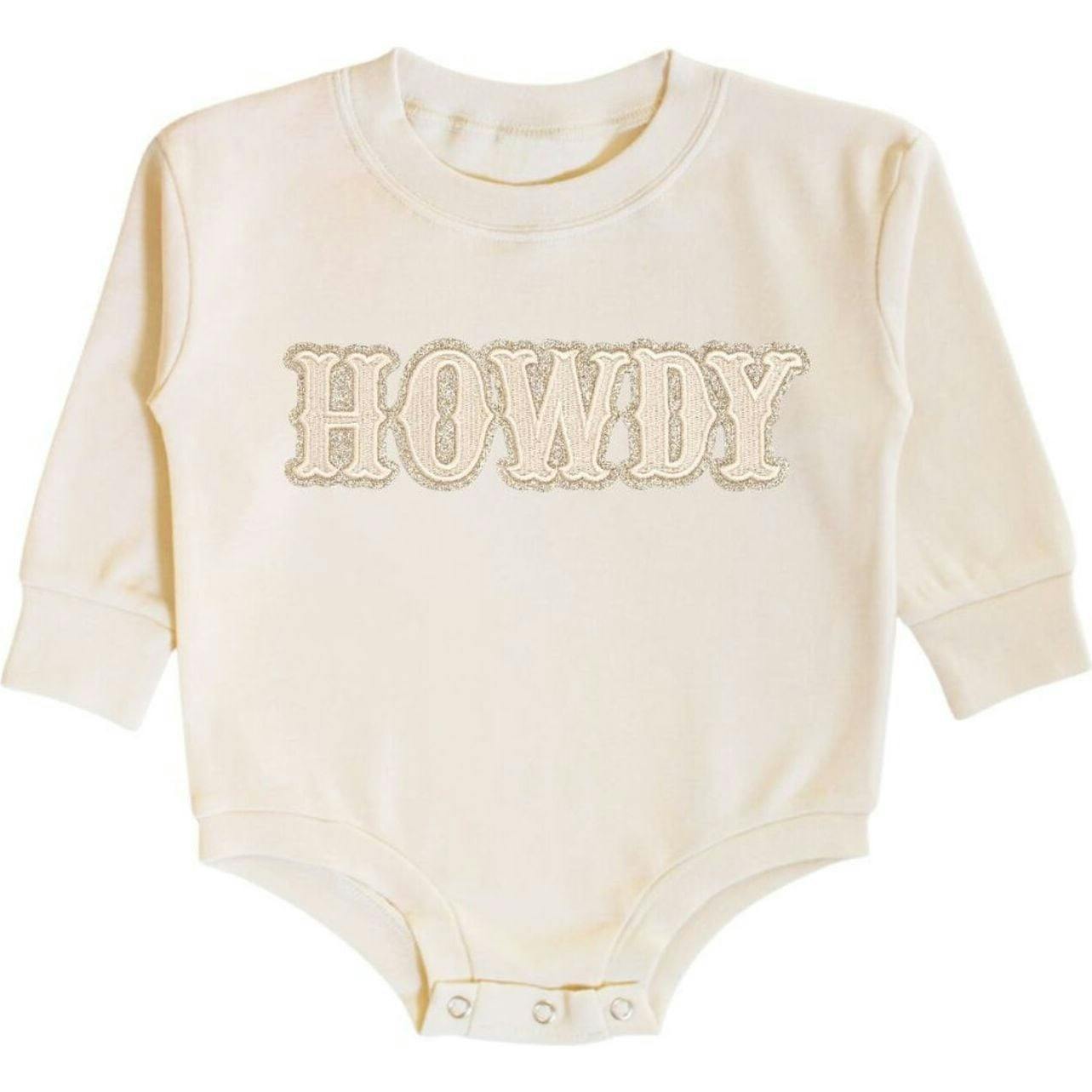 Howdy Patch Long Sleeve Romper