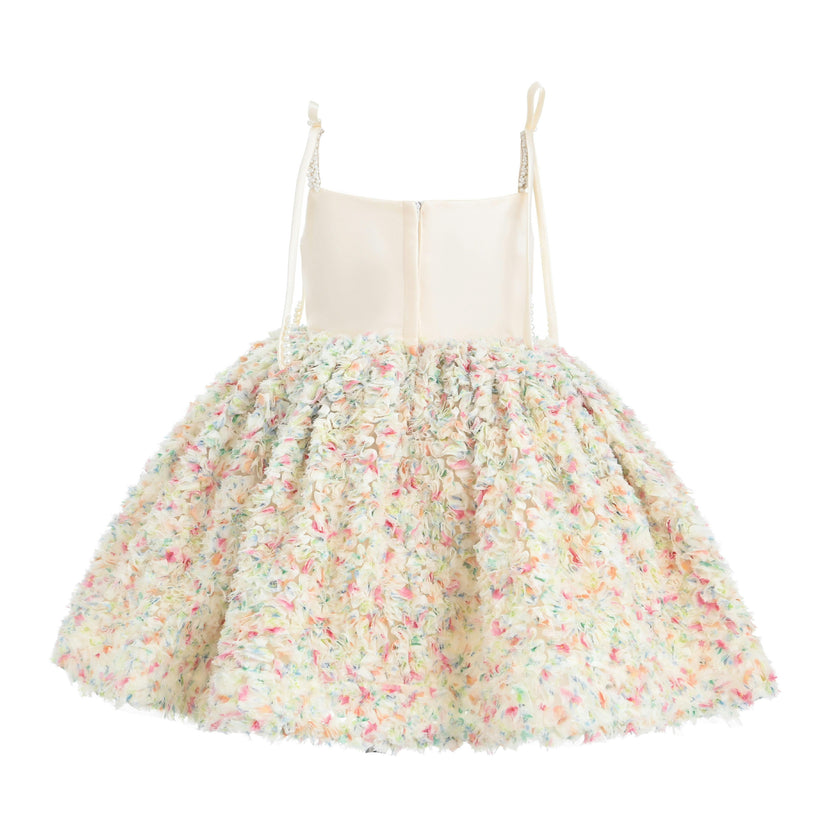 Cream Fiorabelle Floral Petal Occasion Dress