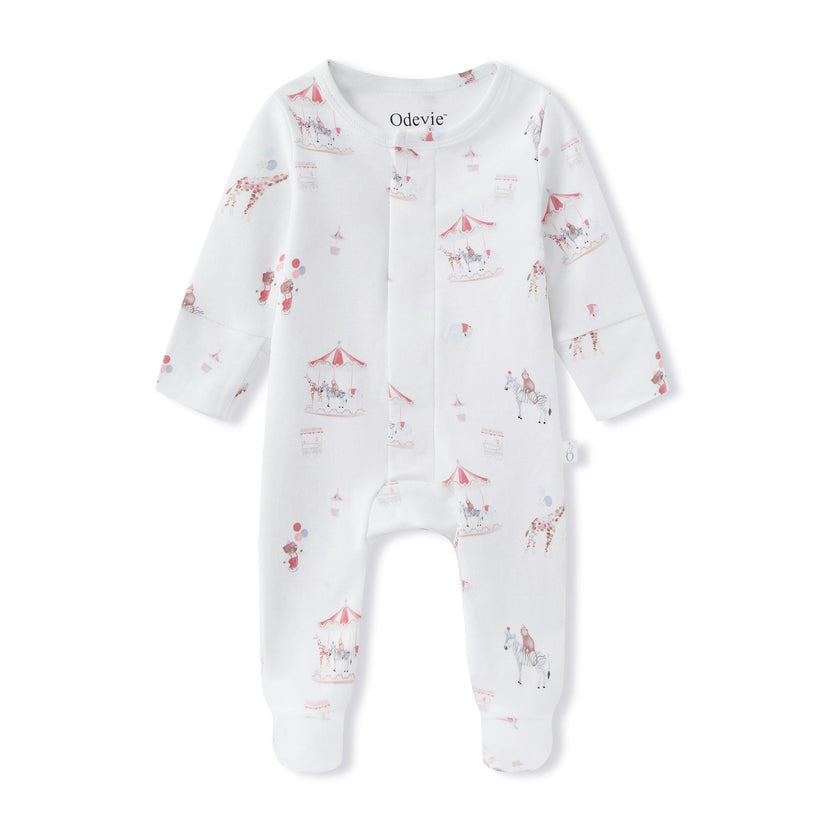 Organic Cotton Magnetic Footie Pajama - Cirque Enchanté