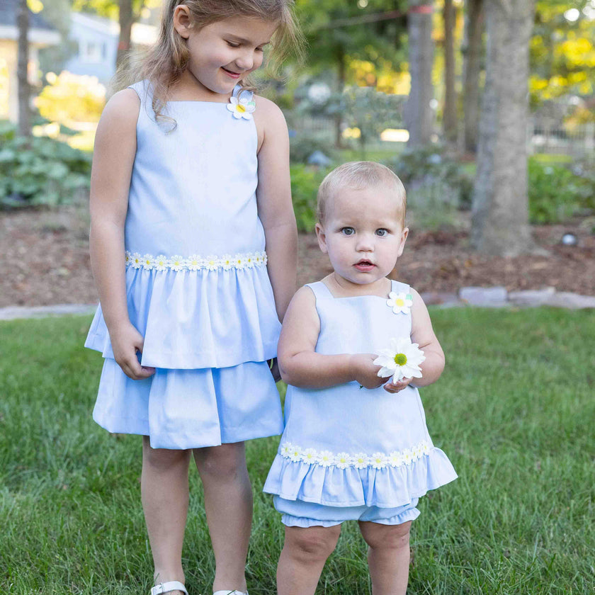 Pique Dress & Bloomer with Daisies