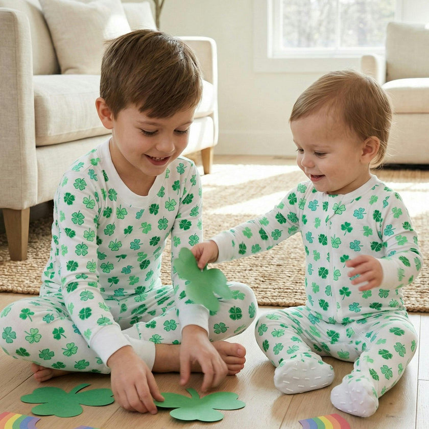 The Organic Long Sleeve Pajama Set [Shamrocks]