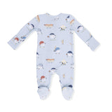 Baseballs Playing Baseball - 2 Way Zipper Footie
