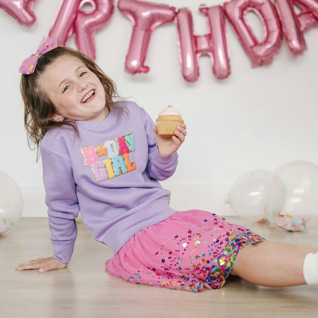 Birthday Girl Patch Sweatshirt