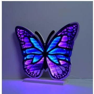 Neon Art Infinity Lights Wall & Desk Sign-Butterfly