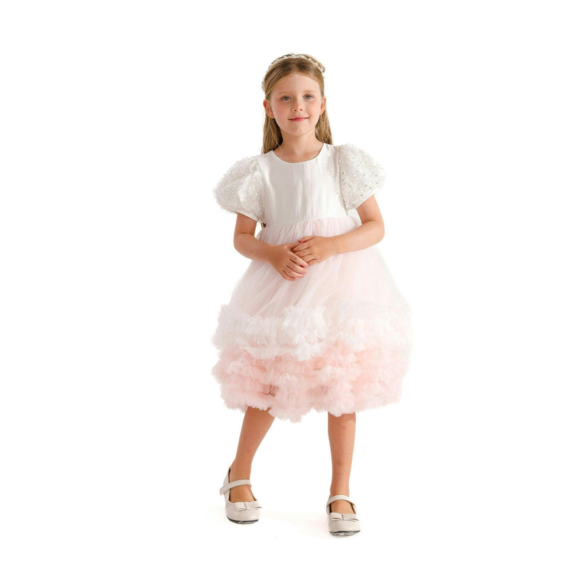 White Gem Teacup Dress