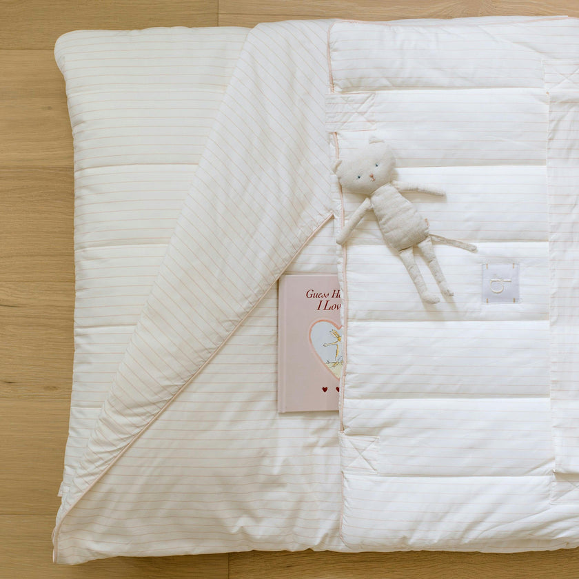 [NEW] XL Organic Nap Mat- Pink Stripe