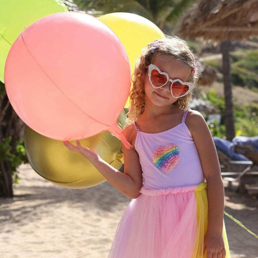 Rainbow Heart Tulle Dress