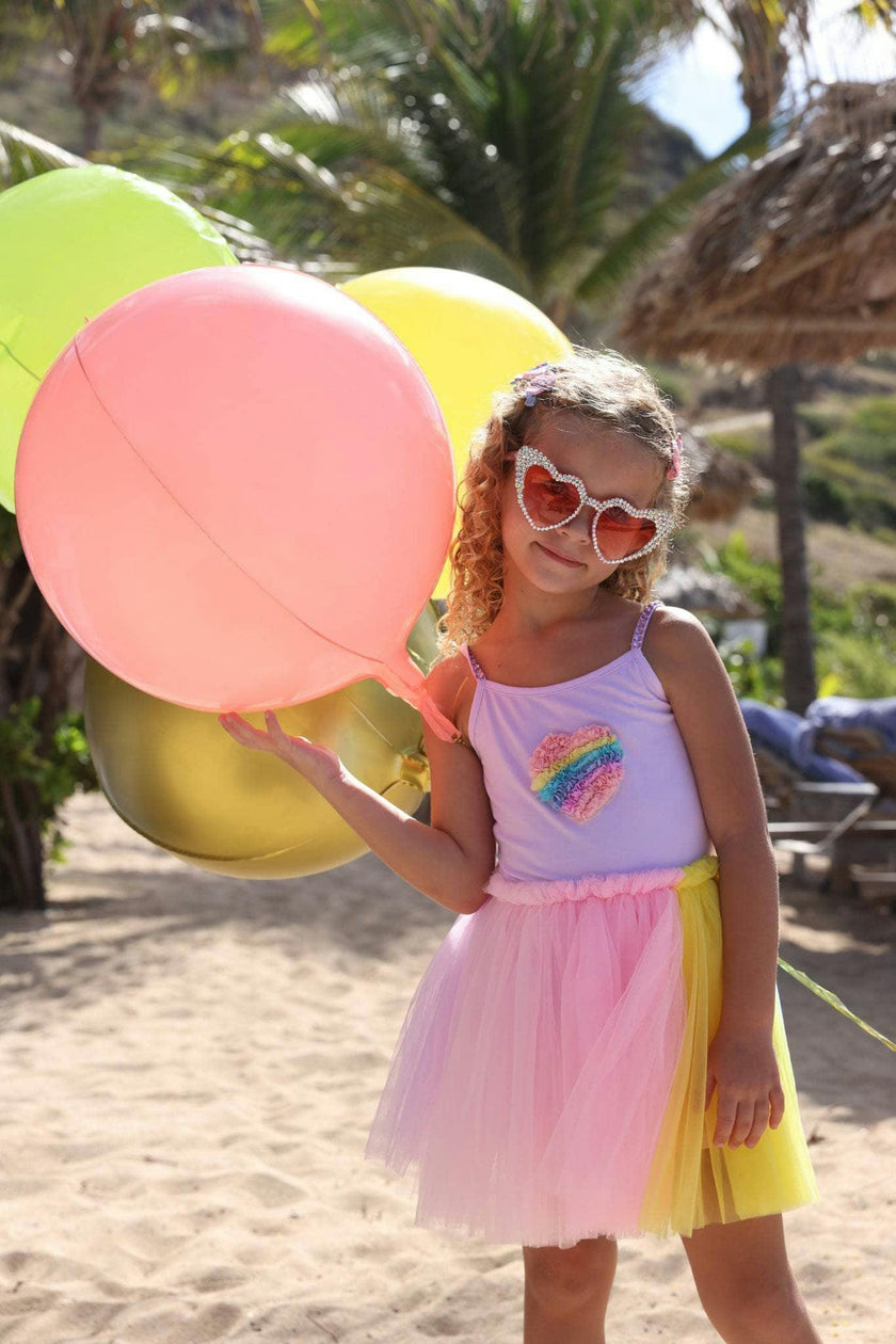 Rainbow Heart Tulle Dress