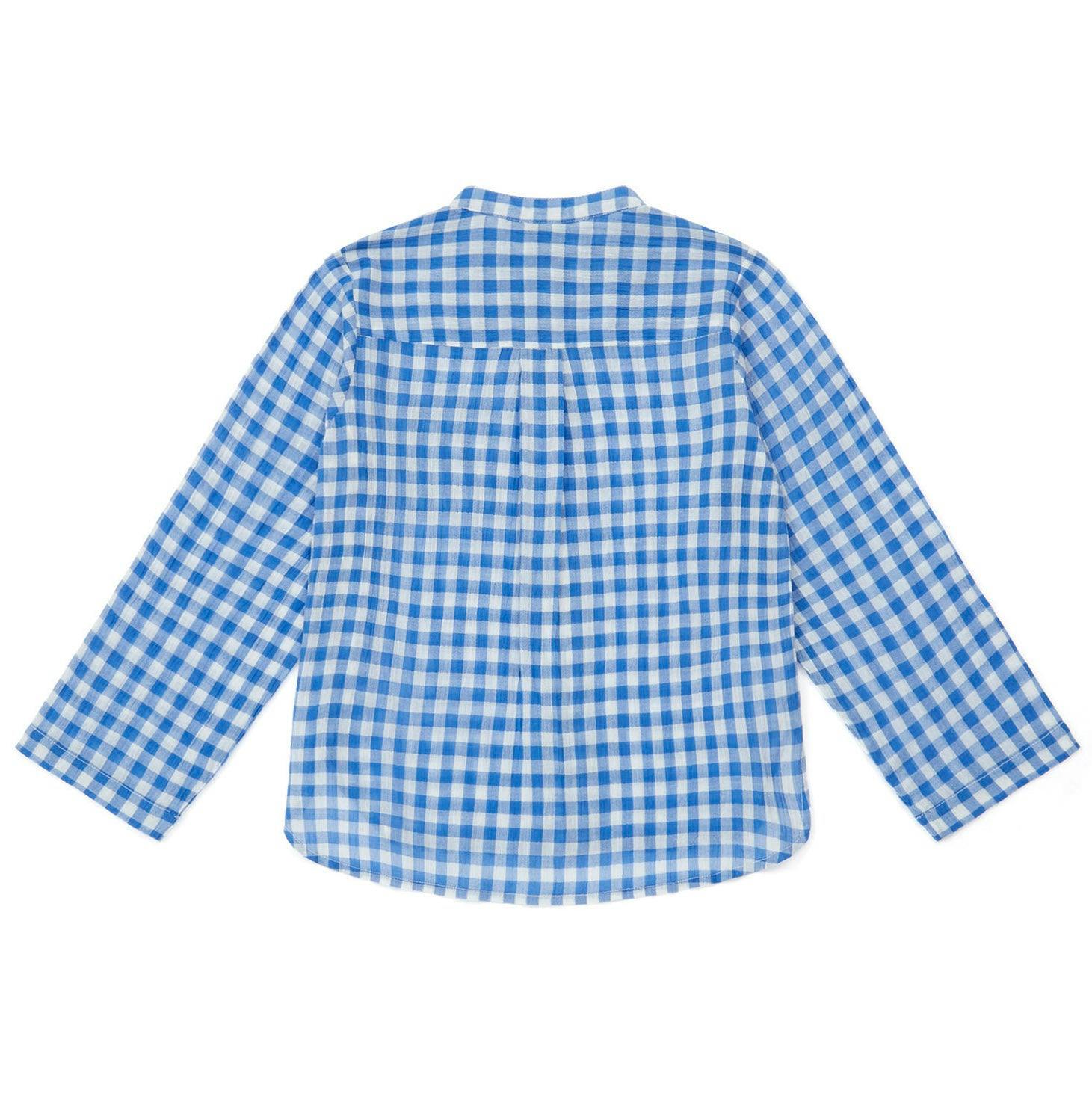 BONTON Vichy Blue Eloi Dress Shirt