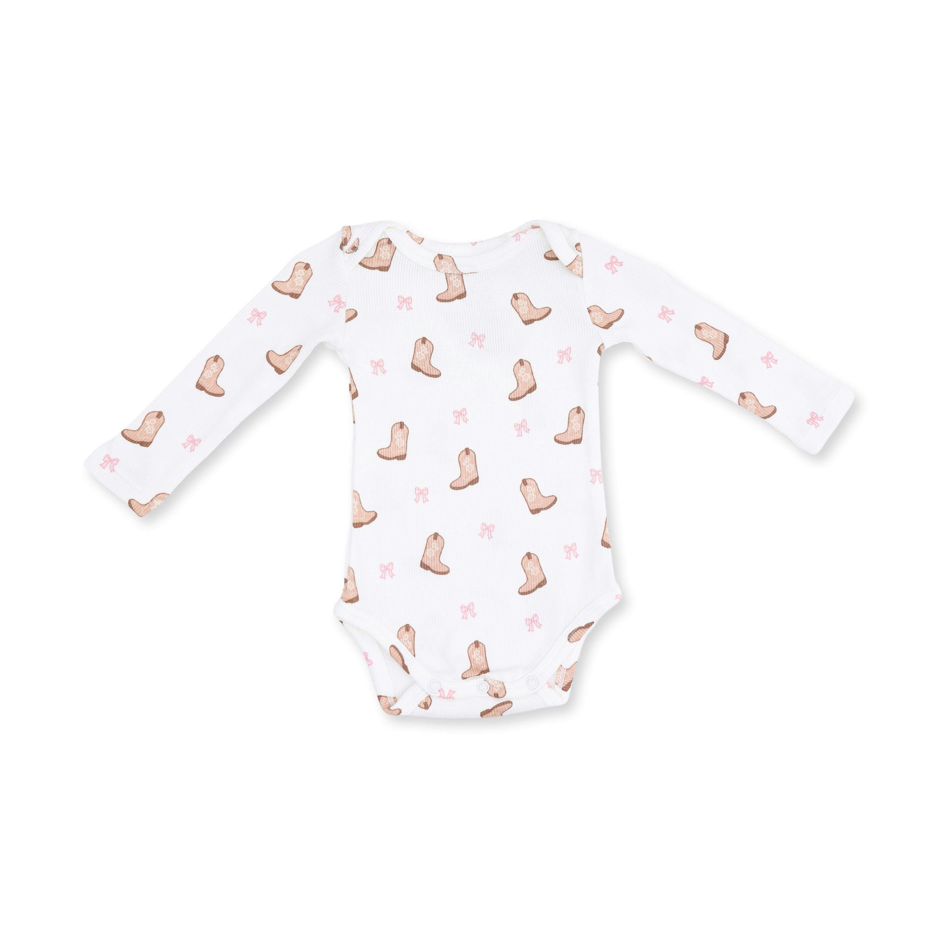 Mini Cowgirl Boots - Long Sleeve Bodysuit