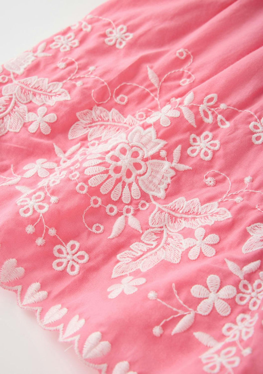 Selena Cotton Embroidered Romper