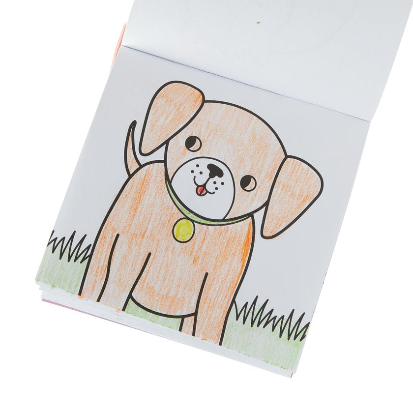 Carry Along! Coloring Book and Crayon Set - Pet Pals - Set of 9 Crayons