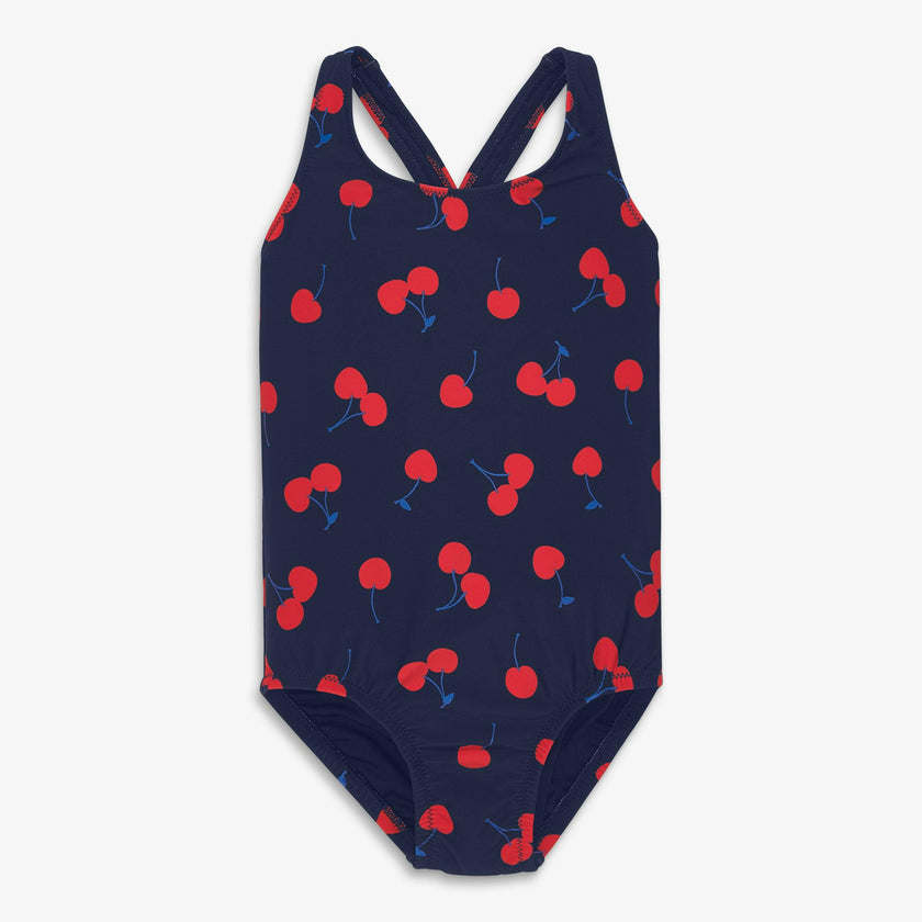 Clearance kids tank swimsuit in cherries