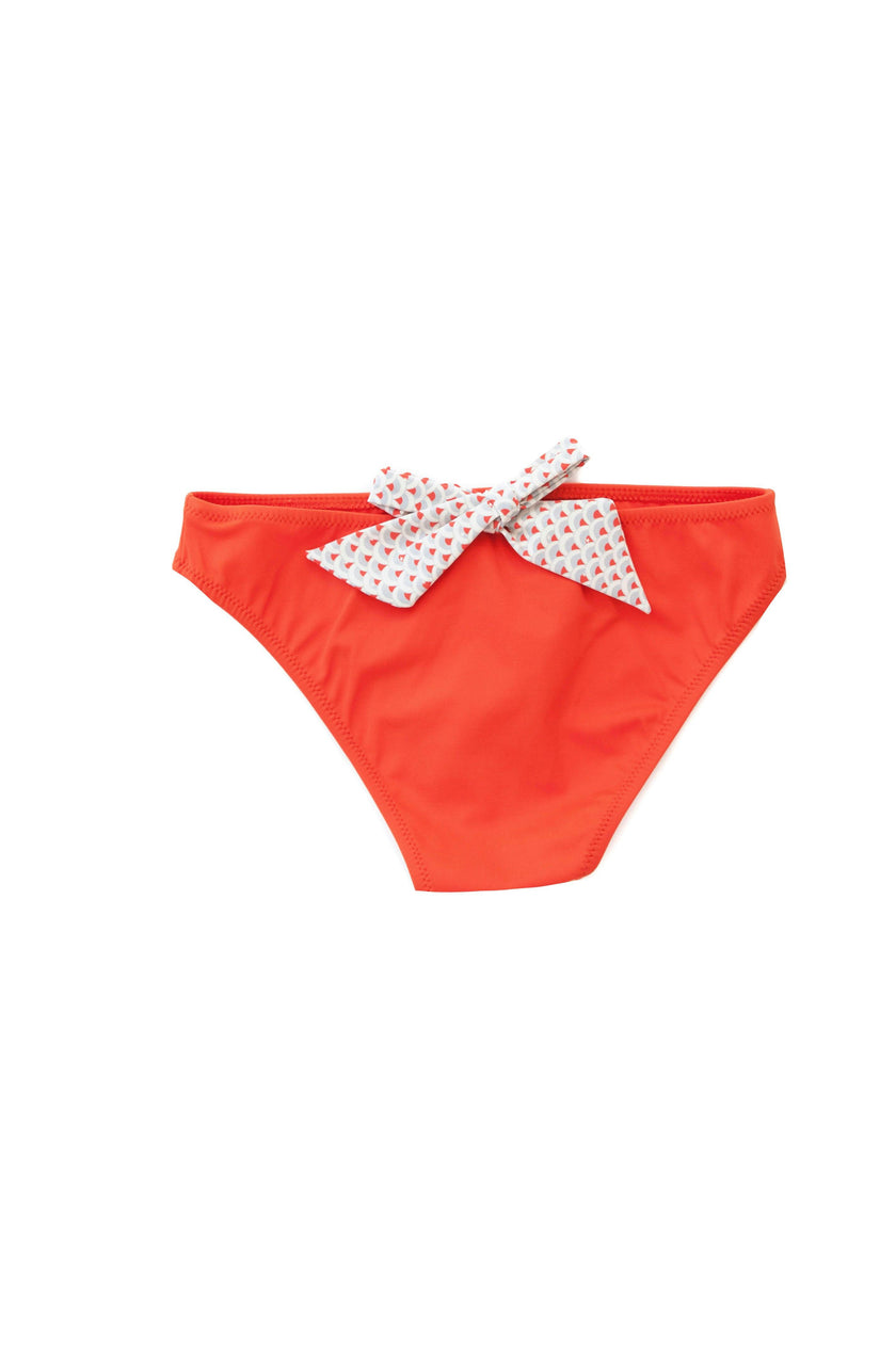 Isabella swim pants in mandarinred and scales print