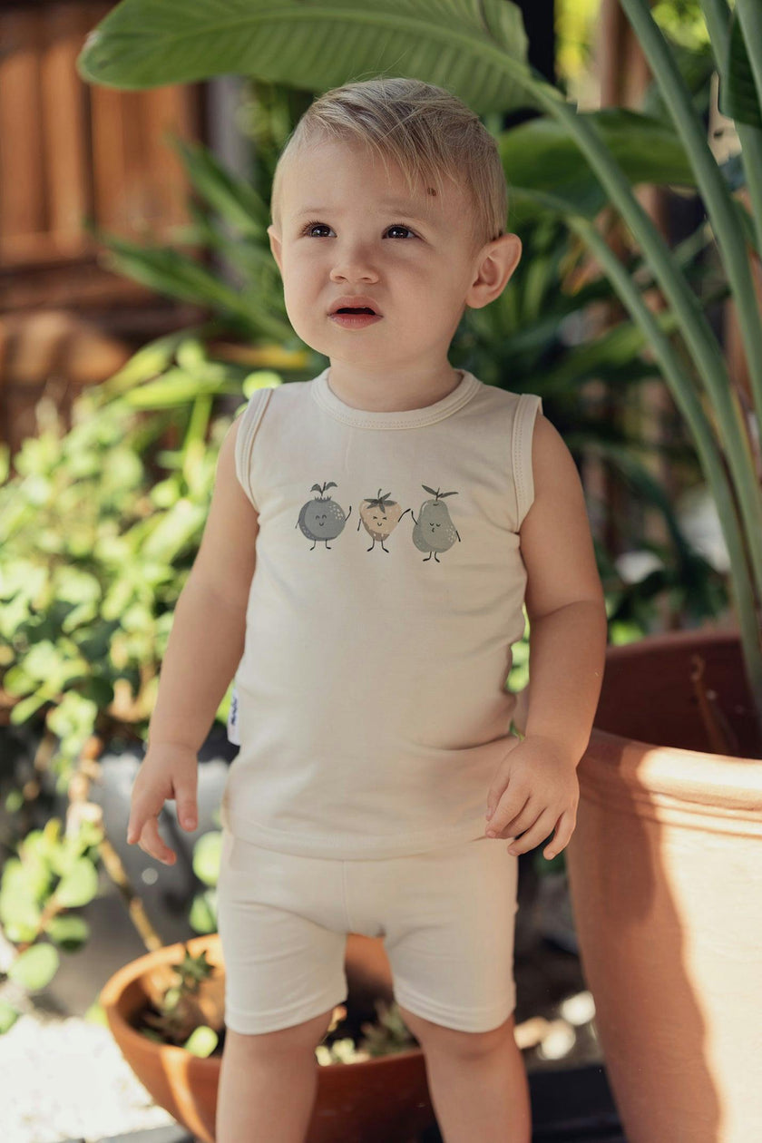 Boys Fruity Friends Print 2-Piece Tank & Short Set