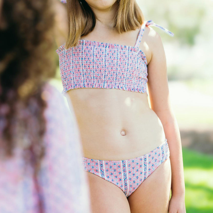 girls rosa vine smocked bikini