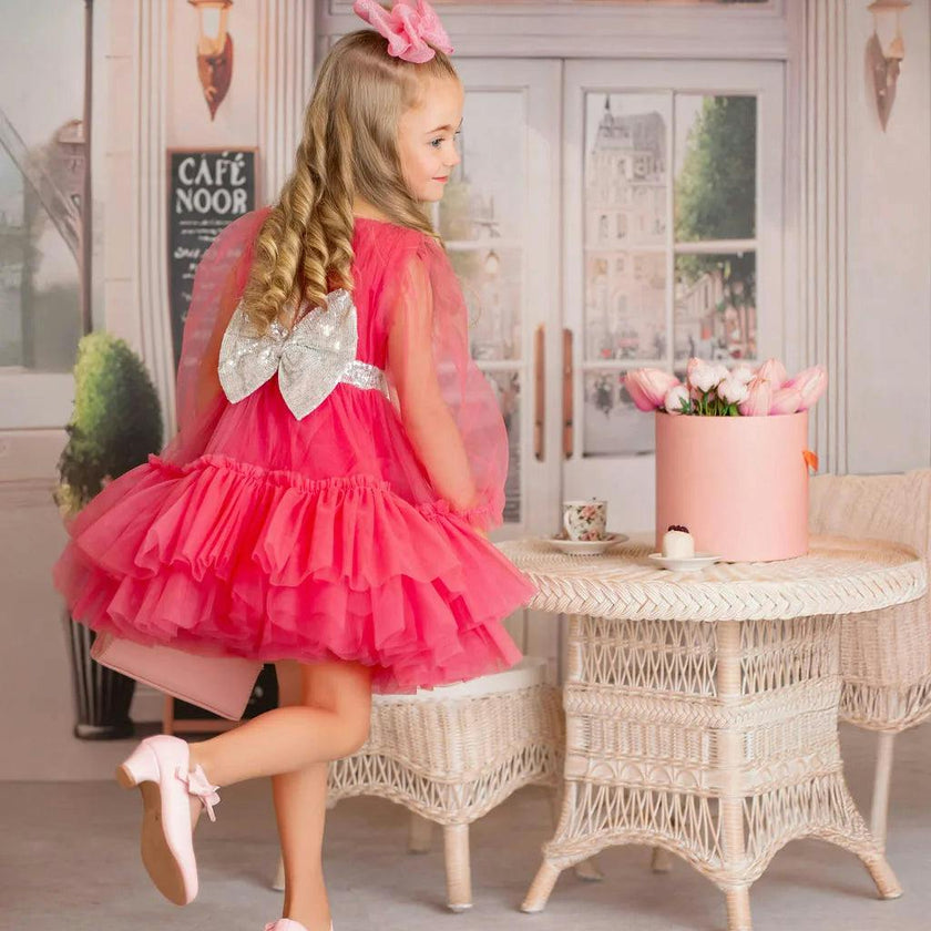 Parisian Rosé Tulle Party Dress