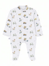 Roller Pups Boy  Pima Cotton Baby One-Piece Pajamas