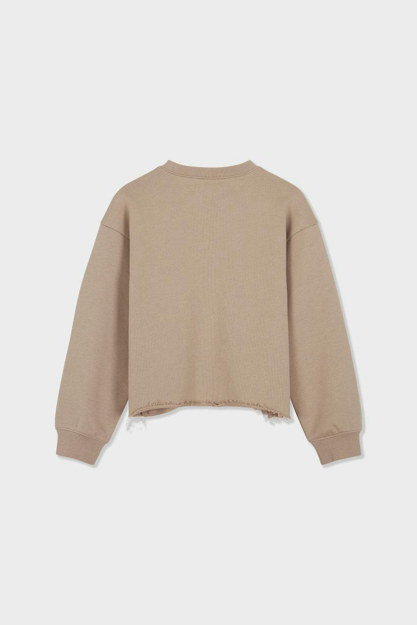 Organic Cotton Cropped Sweatshirt