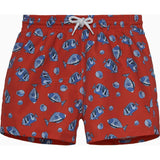 Boys Swimshorts in Red Fish