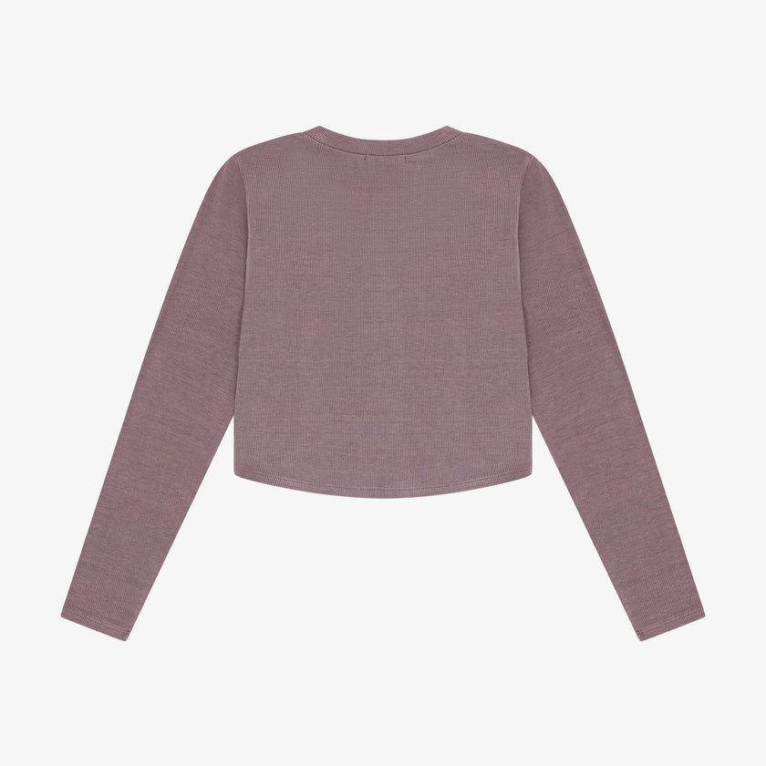 Tenly Rayon Rib Curved Hem L/S Top