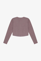 Tenly Rayon Rib Curved Hem L/S Top