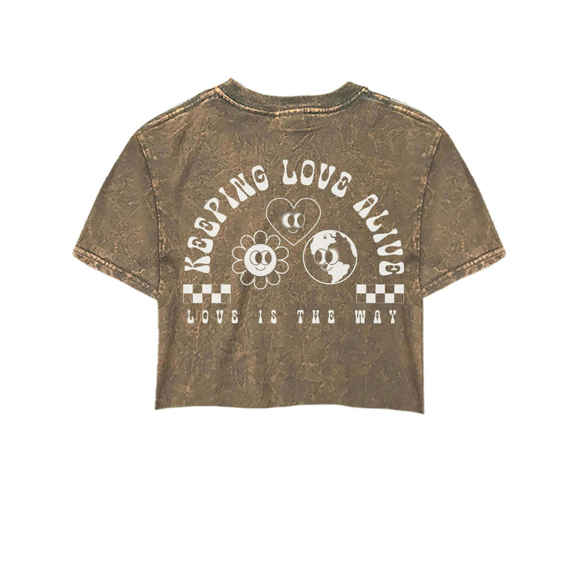 Kid's Keeping Love Alive Crop T-shirt-Girls