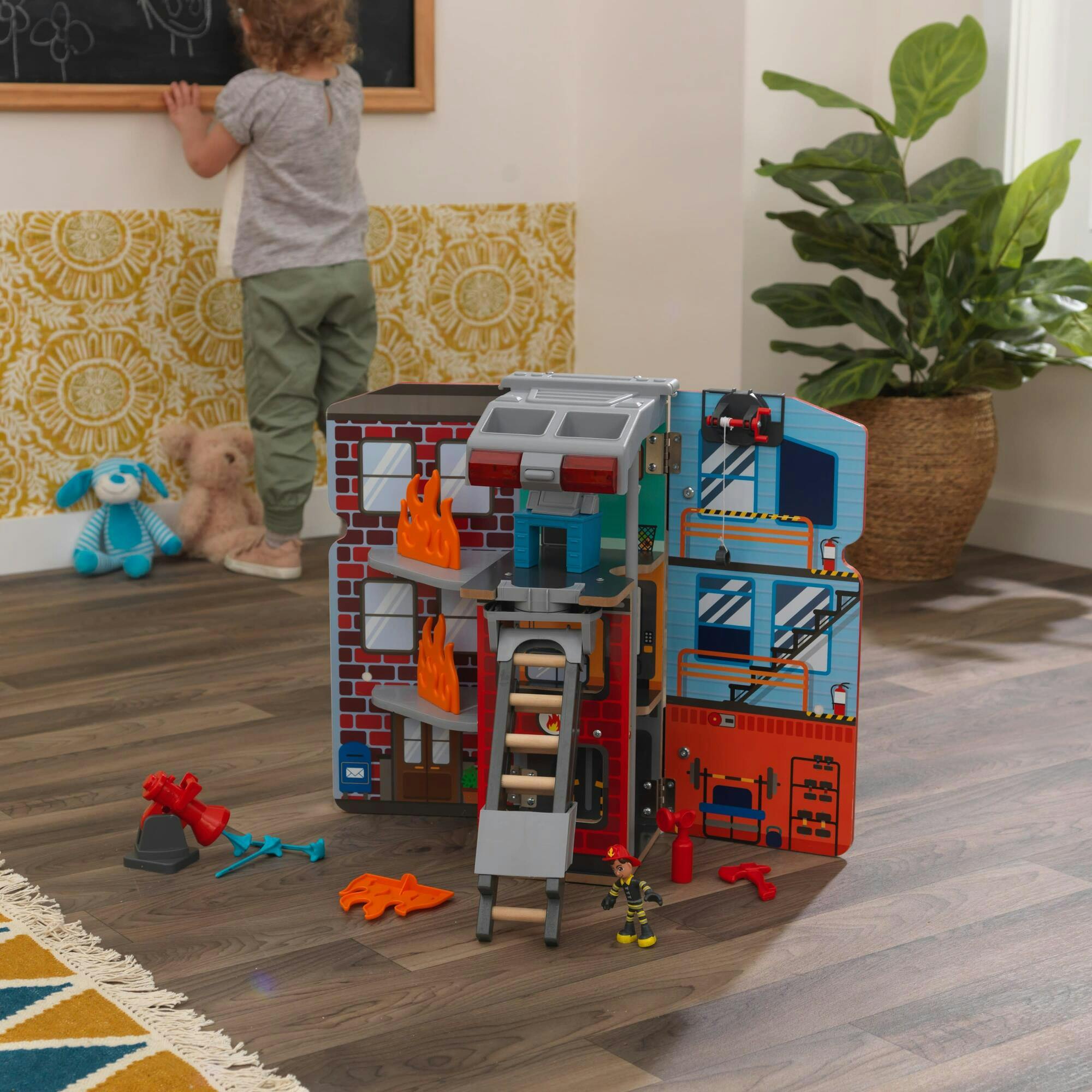 KidKraft Adventure Bound™: 2-in-1 Transforming Fire Truck Play Set
