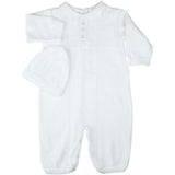 Boys Collar Knit Longall with Hat Blue