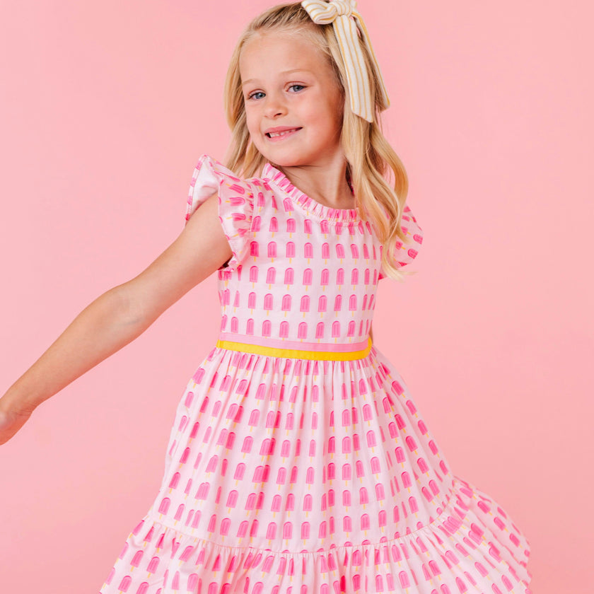 Pink Popsicles Ruffle Dress
