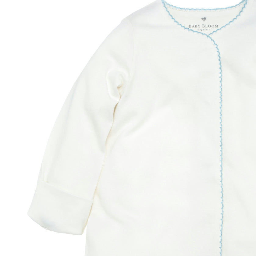 Organic Pima Baby Gown Baby Blue