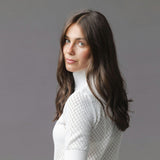Organic Diamond Stitch Mock Neck Sweater