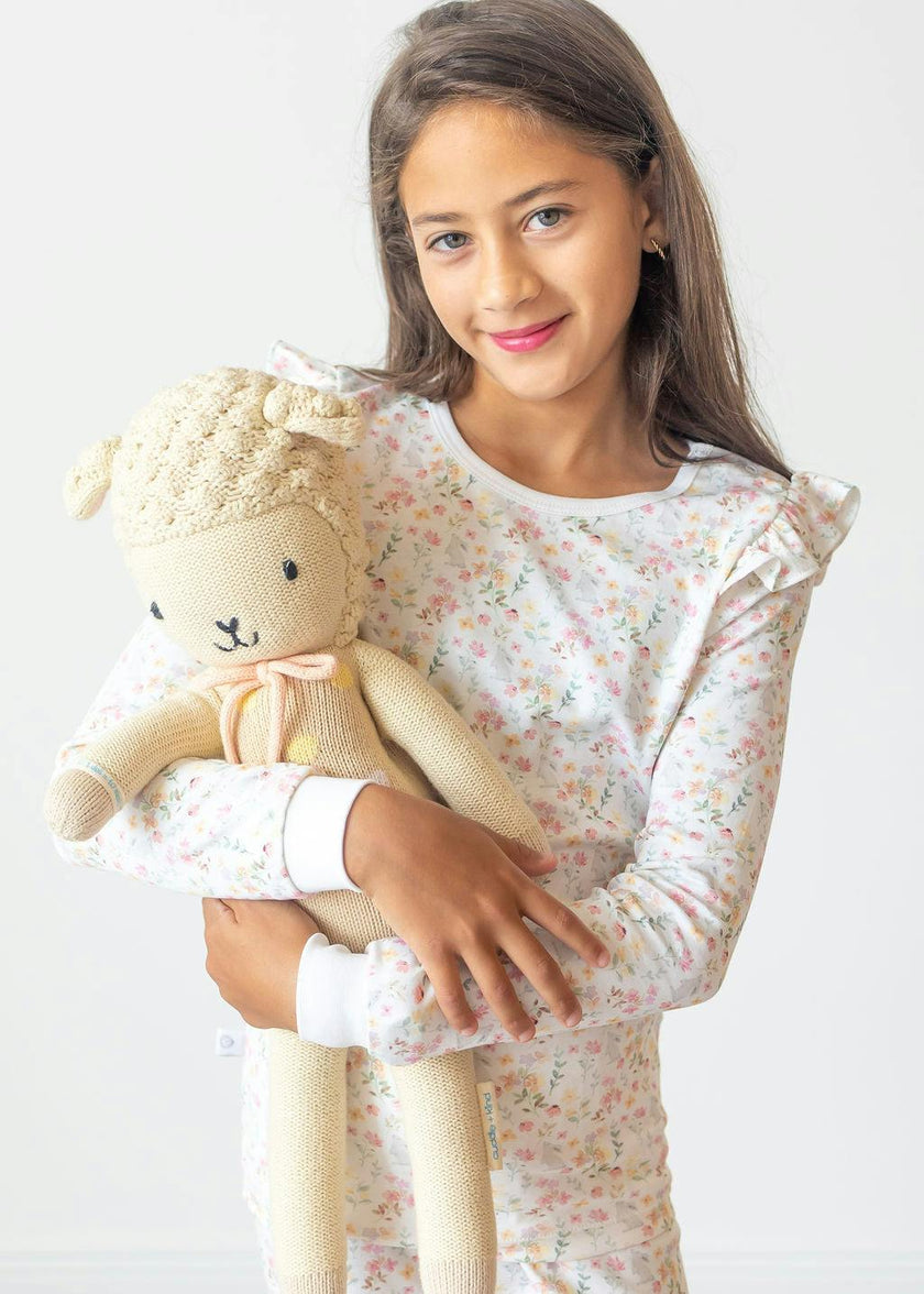 Winter Flowers Pima Long Pajama Set