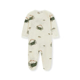 Coastal Bamboo Zipper Footed Romper