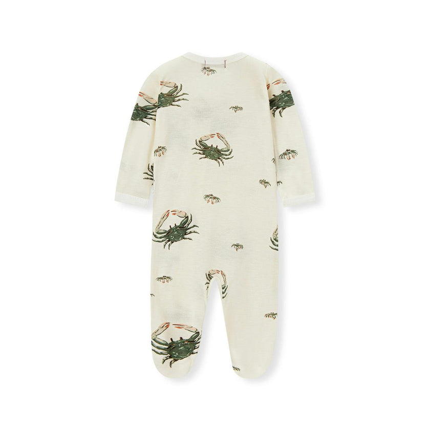 Coastal Bamboo Zipper Footed Romper