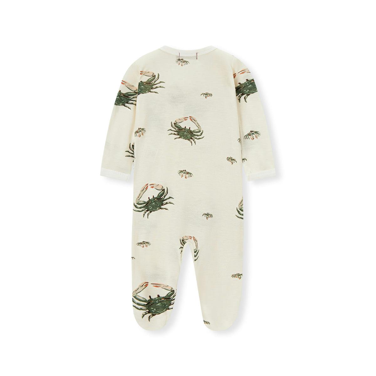 Coastal Bamboo Zipper Footed Romper