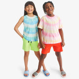Kids pocket tank in tie-dye