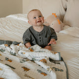 Original Cotton Muslin Quilt - Work Trucks