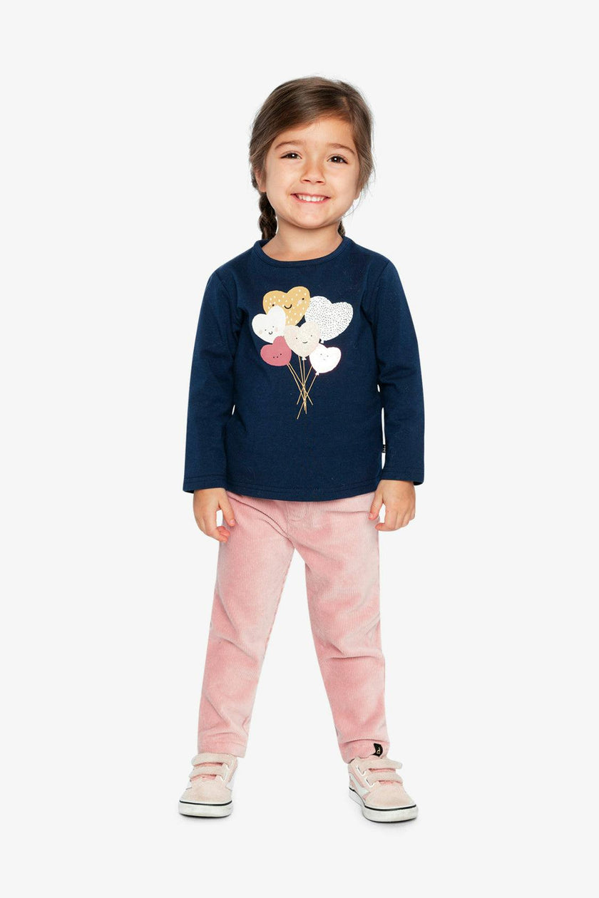 Organic Cotton T-Shirt Royal Blue And Pink